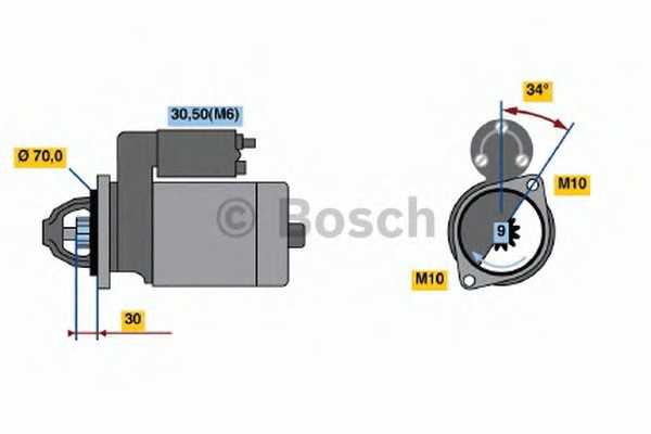 Стартер Bosch 0001107406