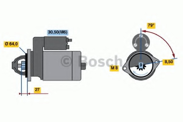 Стартер Bosch 0001107437