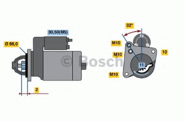 Стартер Bosch 0001108186